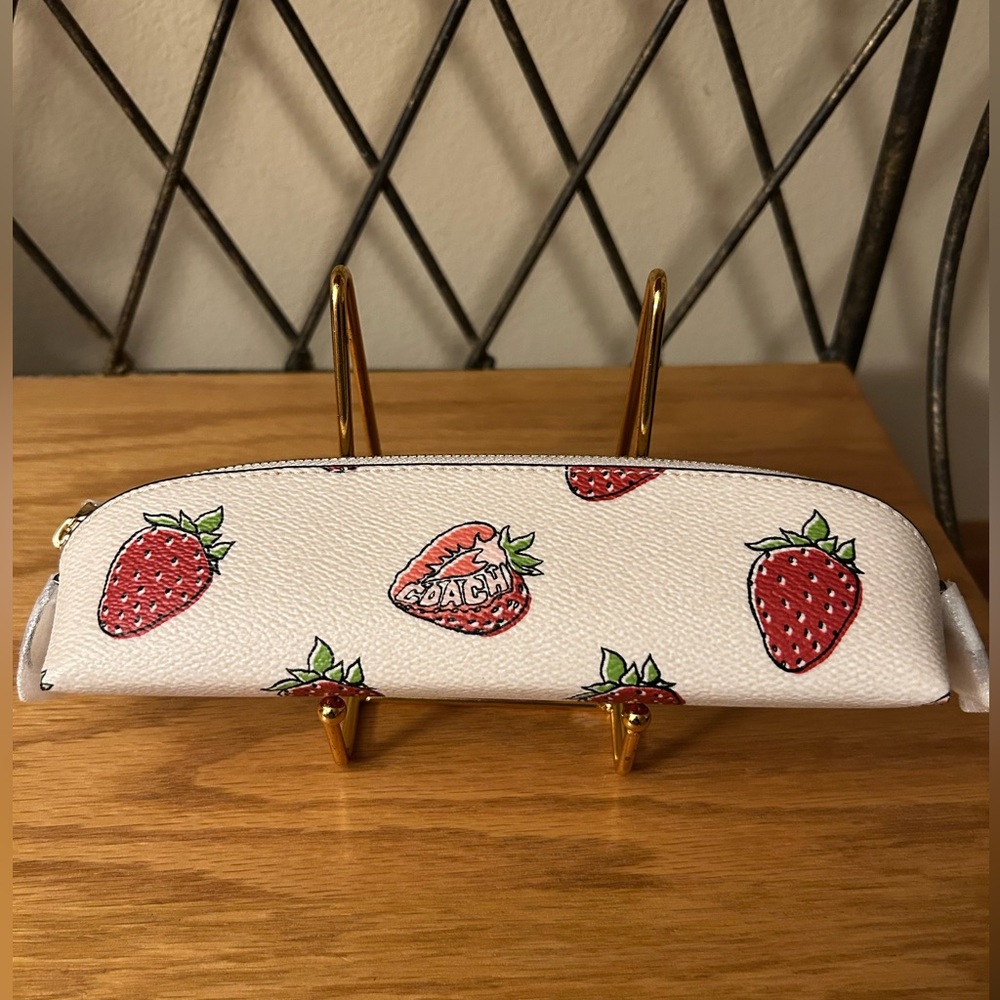 Coach Strawberry Print NWT Pencil Case
